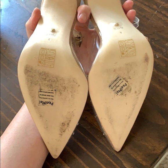 RAYE Clear Crystal Embellished Pointed Toe  Heels - Picture 6 of 8